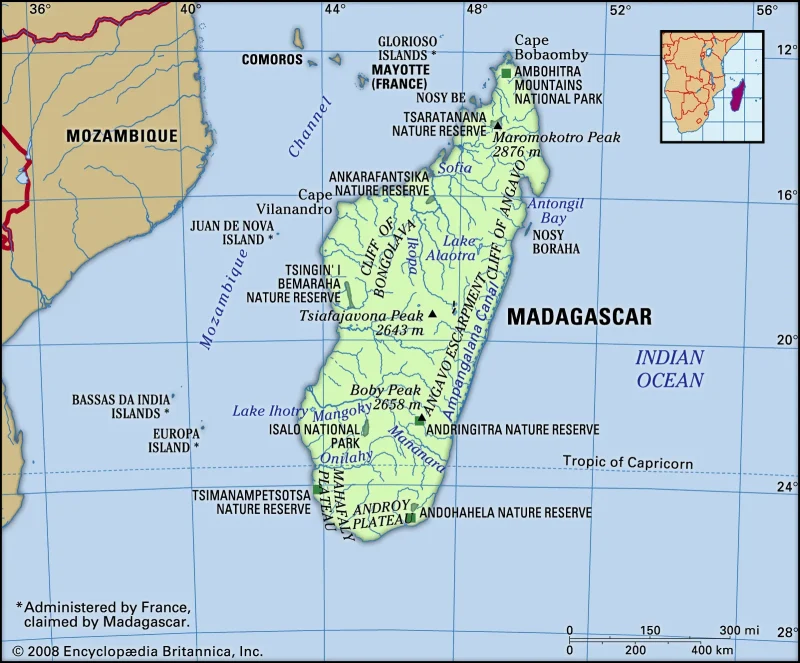 mapa madagaskaru