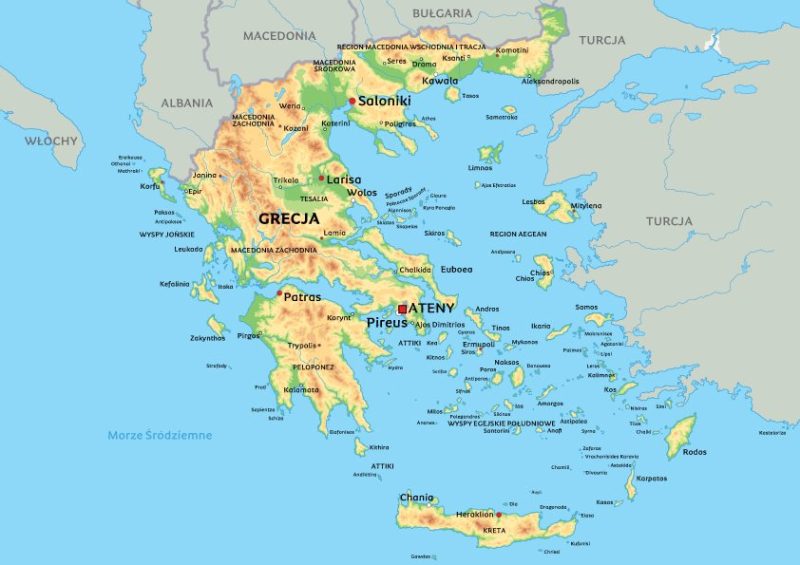 grecja mapa