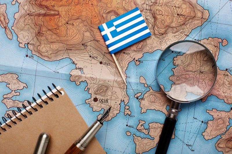 grecja na mapie