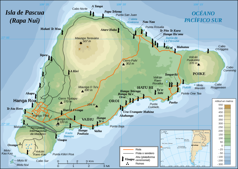 mapa wyspy wielkanocnej